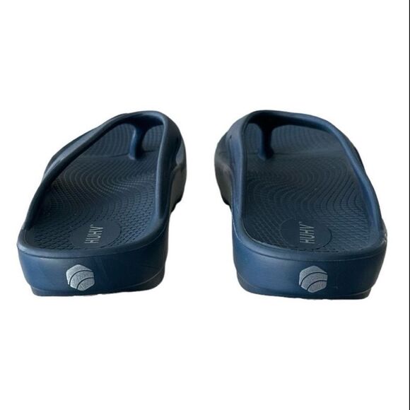 NWOB HUHV Navy Flip Flops Sandals Men’s Size 10 Arch Support Comfort New - Picture 6 of 9